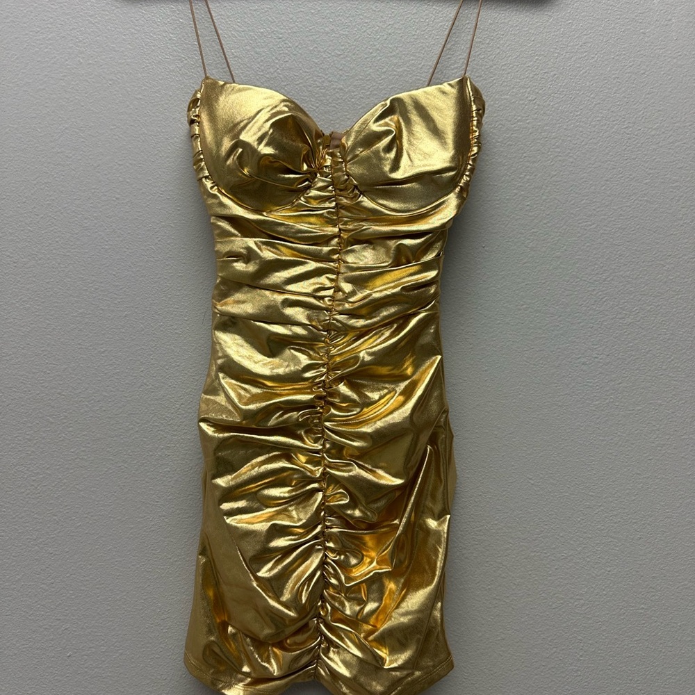 ALEX PERRY
Corin Ruched Metallic Minidress - Picture 5 of 7